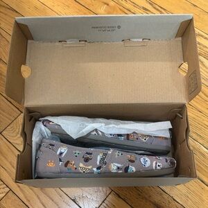 Bobs from Skechers Gray Dog Print Flats